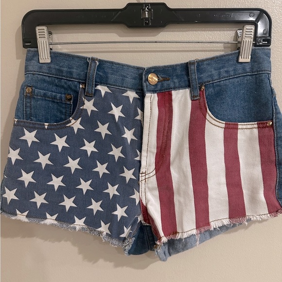 Patriotic Denim Women's Shorts - Picture 1 of 3